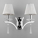 Elegant Wall Light with 2 Lights - Crystal Drops Decorated