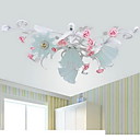 DUNWOODY - Lampada moderna da soffitto motivo floreale con 4 lampadine
