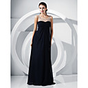 A-line Scoop Floor-length Chiffon Evening Dress