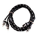2 canales de audio RCA coche cable de interconexión de 2 metros