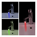  Handy Water Powered Bathroom LED Faucet Light (Plastic, Chrome Finish)