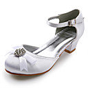 Top Quality Satin Upper Low Heel Closed-toes Flower Girls Shoes / Wedding Shoes.More Colors Available