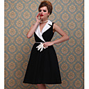 ts d'epoca elegante abito bianco colletto pieno svolgimento