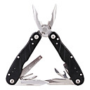 Stainless Steel Multi-Function Pocket Foldable Pliers Toolkit - Black