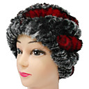 Top Seller – High Quality 100% Handmade Casual/Outdoor Hat In Gray And Red Rex Rabbit Fur