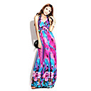 Sheath/Column Halter Neck Chiffon Maxi Dress
