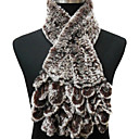Top Seller – Fur Scarf with Ringlets In Frosted Brown Rex Rabbit Fur