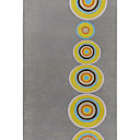 Acrylic Tufted Area Rugs with Yellow Featured Circle Pattern
