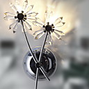 NIPOMO - Wandlampe Floral aus Kristall mit 2 Glühbirnen
