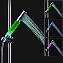 A Grade ABS Chrome Columnar Color Changing LED Hanldheld Shower head