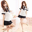 Cute Girl Gray And Black Polyester Police Uniform (3 Pieces)
