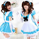 Cute Girl Blue Polyester Maid Suit (4 Pieces)