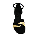 personnalisé de velours noir avec de l'argent chaussures glitter mousseux de performance de danse (plus de couleurs)