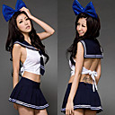 Hot Girl Ink Blue Polyester Sailor Suit (2 Pieces)