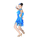 chinlon blu per bambini con vestito strass spettacolo di danza latino