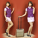 im chinesischen Stil lila Polyester Stewardess Uniform (2 Stück)