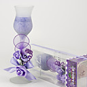 Lilac Rose Glass Candle Holder