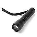 led blanche et rouge laser lampe de poche (noir)