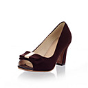 Suede Chunky Heel Sandals / Peep Toe With Rhinestone Party / Evening Shoes (More Colors Available)