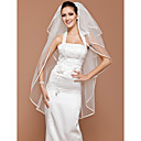 Four-tier Tulle Fingertip Wedding Veil With Ribbon Edge (More Colors Available)