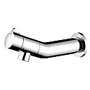 Contemporary Chrome Finish Solid Brass Bathroom Sink Faucet (Wall Mount)