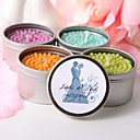 Personalized Round Tin Candle Favor -Romantic Moment (More Colors)