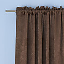 (Deux panneaux) rideaux thermiques opaques occasionnels solides de polyester