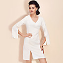 TS Simplicity Open-Slit V-neck Dress