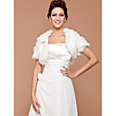 Short Sleeves Faux Fur Special Occasion/ Wedding Jacket/ Wrap