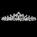  sølv legering Rhinestone og perle enkle design brude tiara