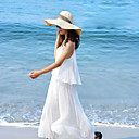 Ruffle Edge Bohemian White Dress