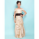 A-line Spaghetti Straps Floor-length Taffeta Junior Bridesmaid Dress