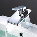 Brass Waterfall Bathroom Sink Faucet