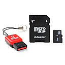 Tarjeta de Memoria USB MicroSDHC de 8GB Con Lector USB MicroSD y Adaptador MicroSD Clase 4
