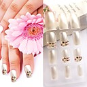 witte parel nail art strass met nagellijm