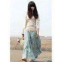 bohemio falda estampada de flores swing largo total