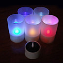 Solar Powered LED Rechargeable Color Changing Flameless Lights Candle