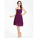 Sweetheart A-line Knee-length Chiffon Bridesmaid Dress