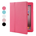 BeskyttendePU Læder Cover med holder til den nye iPad (Auto sove funktion, sort)
