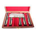 huang - (103x) zilver hamonica 6 toetsen pack/10 holes/20 tonen