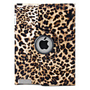 leopard print 360 graders roterende pu læder taske & holder til iPad 2/3/4 (brun)