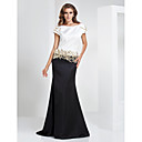 Trumpet/Mermaid Bateau Floor-length Satin Evening Dress