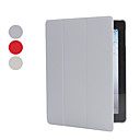 Protective Three-fold Sleep/Wake Up Function PU Leather Case for the New iPad (Assorted Colors)
