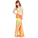 Dancewear Polyester With Rhinestones Performance Belly Dance Outfit For Ladies More Colors