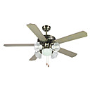 Wooden 3 - Speeder Hugger Ceiling Fan with 5 Lights Floral Design