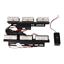2x6 leidde decoratieve licht met schakelaar, DC 12V (blauw en rood)