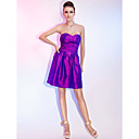 A-line Sweetheart Strapless Short/Mini Taffeta Cocktail Dress