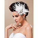 penas lindo com strass headpiece casamento / tule de noiva (1187-ts-th33)
