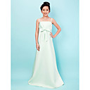 Brisk A-line Straps Square Floor-length Taffeta Junior Bridesmaid Dress