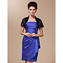 Short Sleeve Silk Satin Special Occasion Wrap